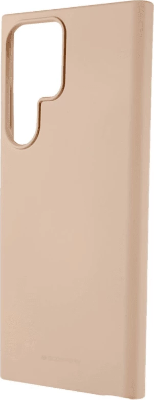 Mbështjellës Goospery Soft Feeling Silicone për Samsung Galaxy S23 Ultra 5G, bezhë