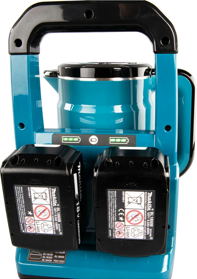 Zierëse uji me bateri Makita DKT360Z, 0.8L, pa kabllo, zi/kaltër