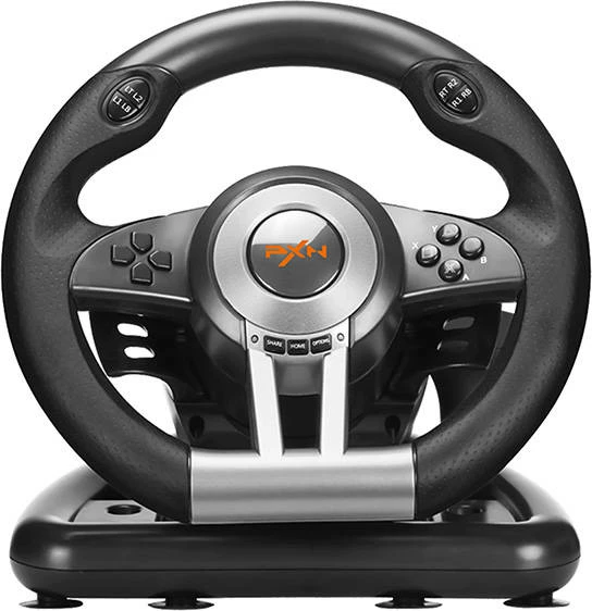 Timon gaming PXN V3 me pedale, për PC/PS3/PS4/XBOX ONE/SWITCH, i zi