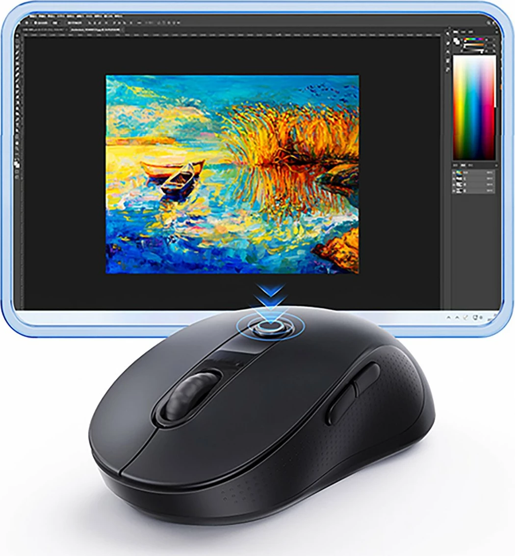 Maus wireless Baseus F02 Bluetooth 5.3, 1000-4000 DPI, 6 butona, i zi