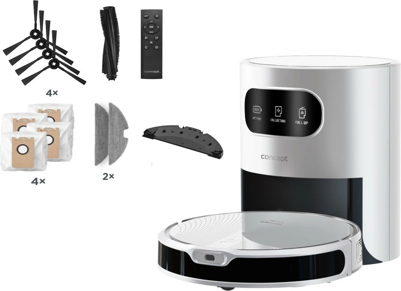 Robot fshesë Concept VR3350, smart, me mop, i bardhë