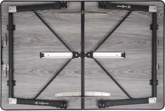 Tavolinë kampingu BRUNNER ELU TOP COMPACK 0406059N 120x60 cm, lartësi 42/70 cm, 7.5 kg, gri
