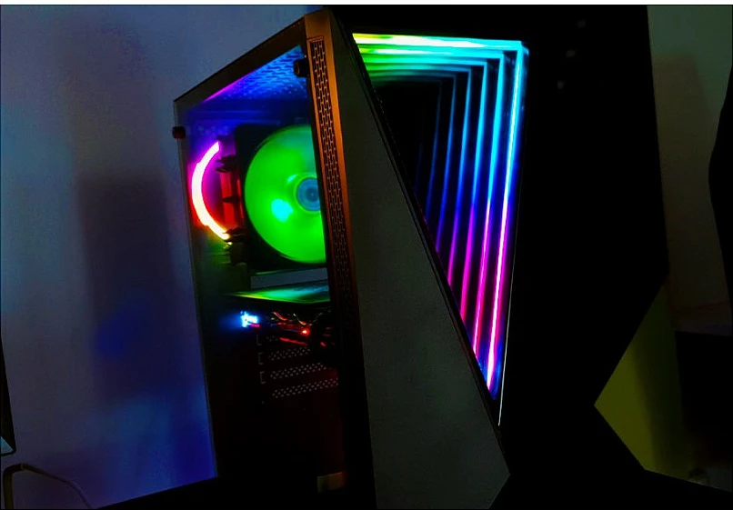 Kasë Kolink Void RGB Midi-Tower, me dritare, e zezë