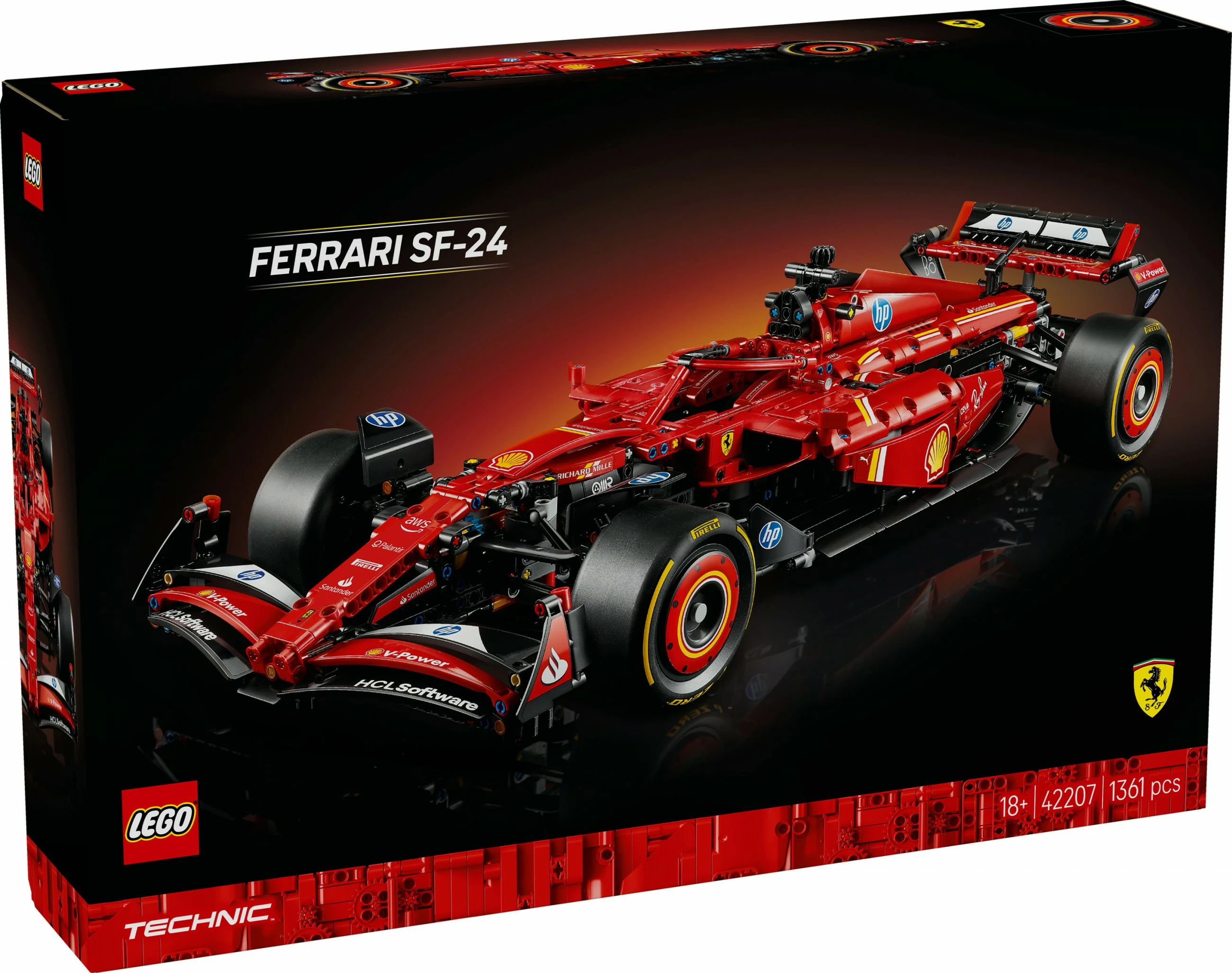 Set ndërtimi LEGO Ferrari SF-24 F1, 1361 pjesë, plastikë, shumëngjyrësh