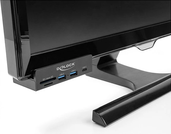 Hub USB DeLOCK 64263, USB 3.2 Gen 2, 2x USB-A + 1x USB-C, SD/microSD, 5 Gbit/s, i zi