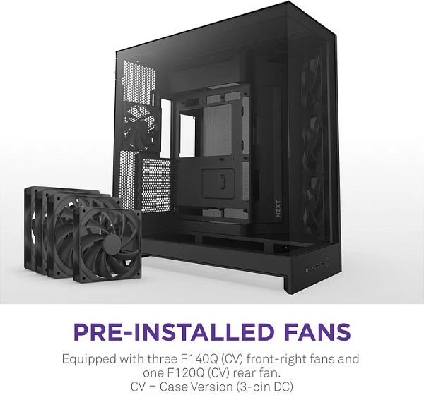 Kasë NZXT H9 Flow Midi Tower, ATX/EATX/mATX/Mini-ITX, xham i temperuar, e zezë