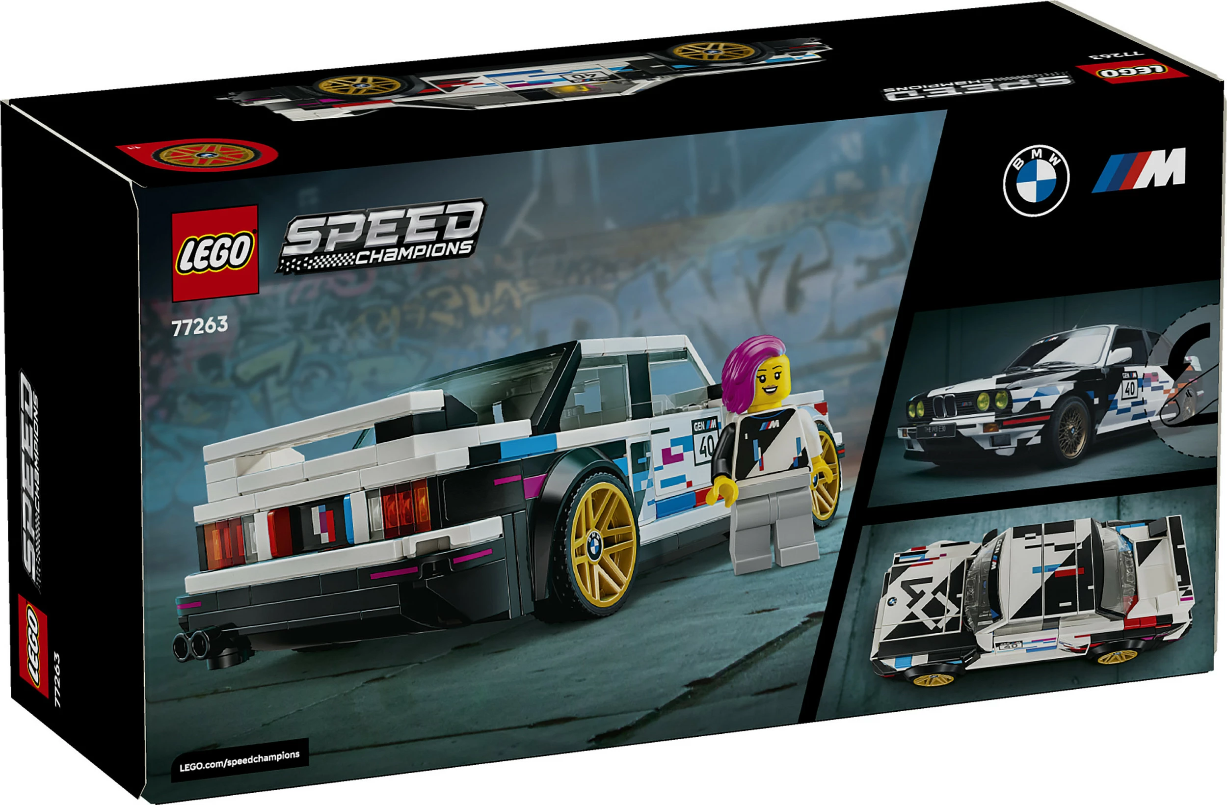 Set LEGO Speed Champions BMW M3 (E30) 77263, 358 copë, 9+, bardhë