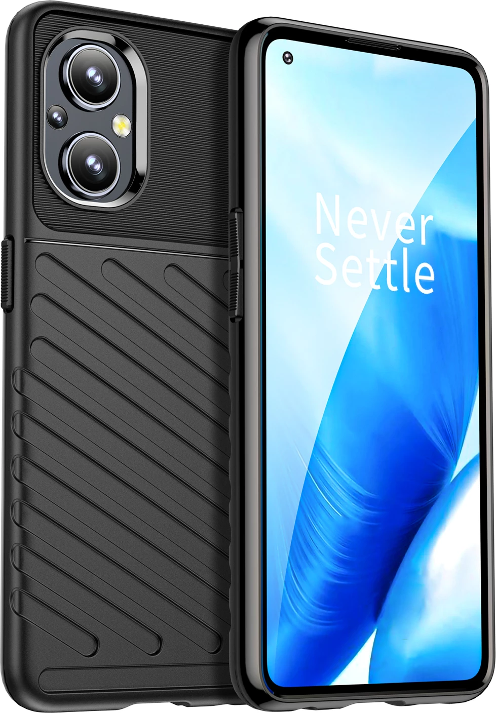 Mbështjellës Hurtel Thunder Case për OnePlus Nord N20 5G, i zi