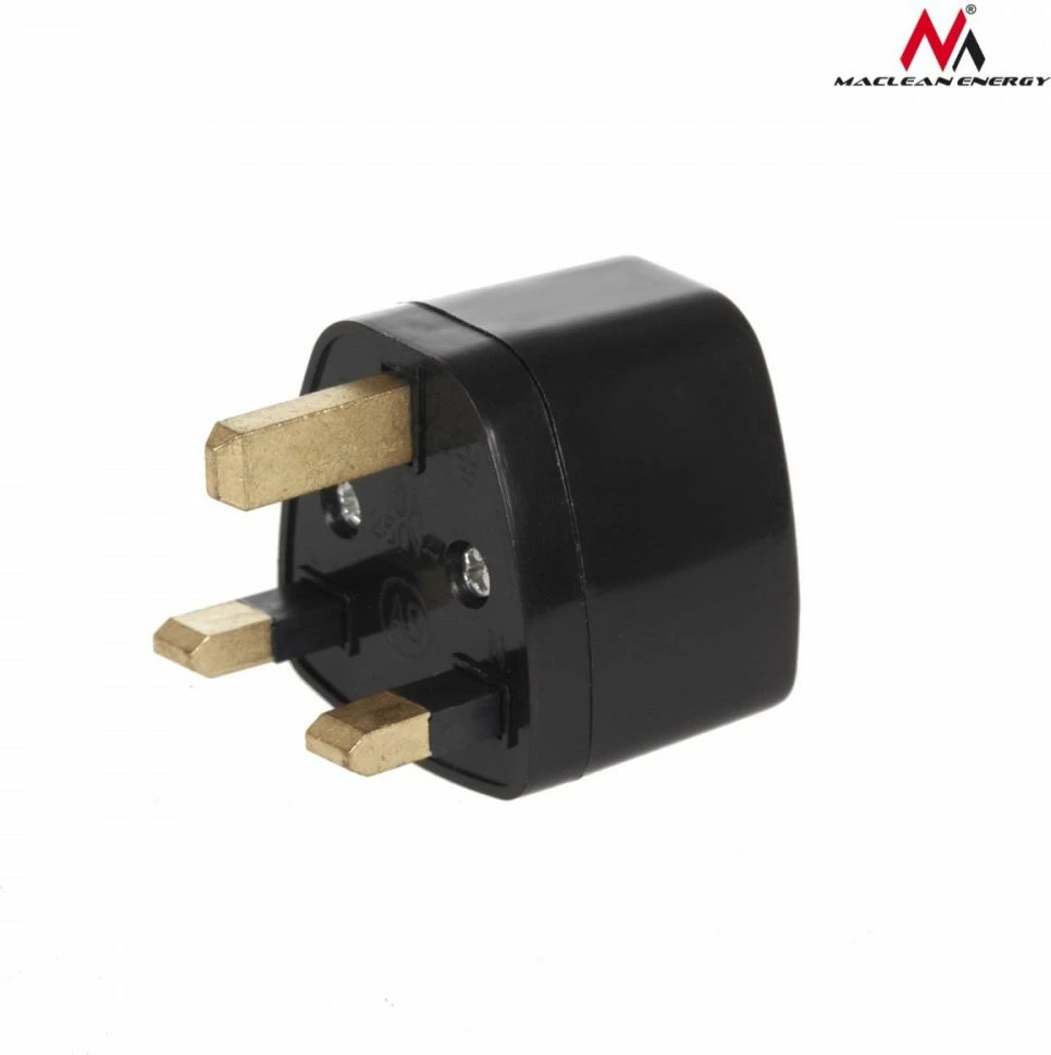 Adapter udhëtimi Maclean MCE154, soket universal (Type A/C/L) në prizë UK (Type G), 250 V, i zi