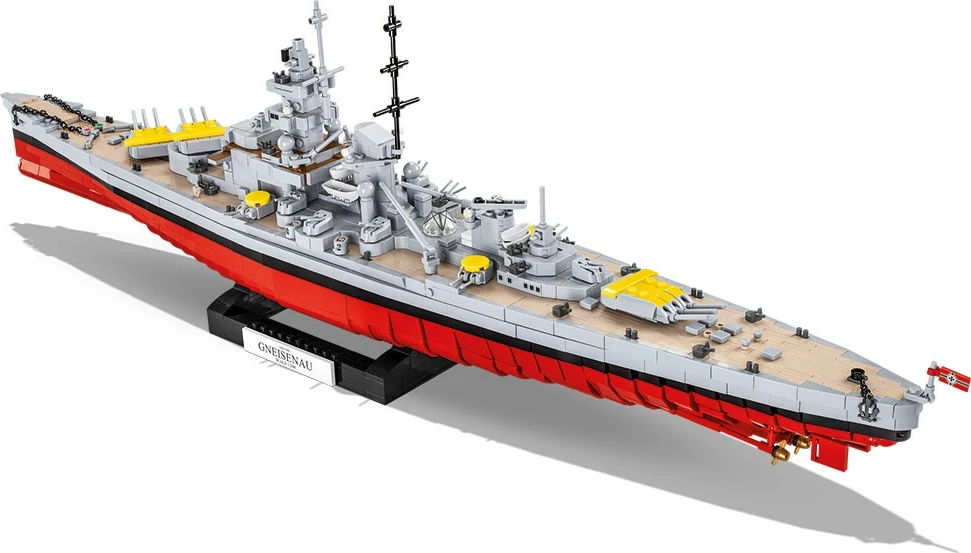 Set ndërtimi Cobi Klocki Battleship Gneisenau, 2417 pjesë, Historical Collection, gri/e kuqe