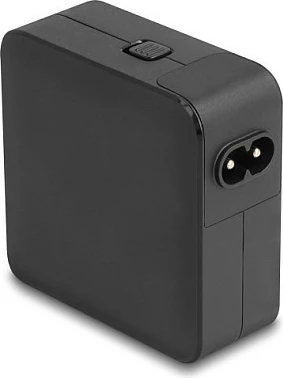 Karikues USB-C DeLOCK 65W GaN, 2x USB Type-C PD 3.0, adapter EU/US/UK, i zi