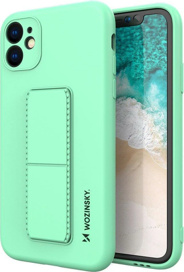 Mbështjellës Wozinsky Kickstand Case për Samsung Galaxy A72 4G, silikon, mint