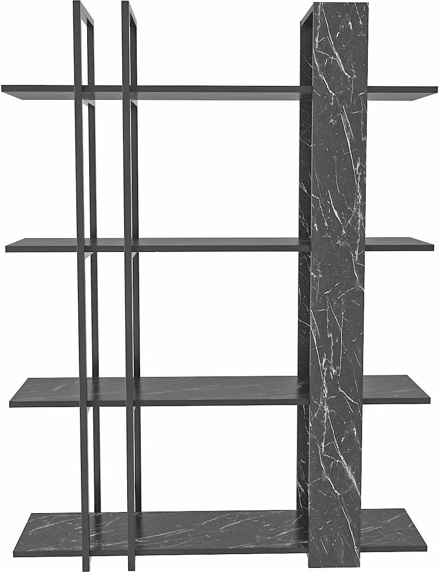 Raft librash Skye Decor, Onno, ngjyrë e zezë dhe e bardhë