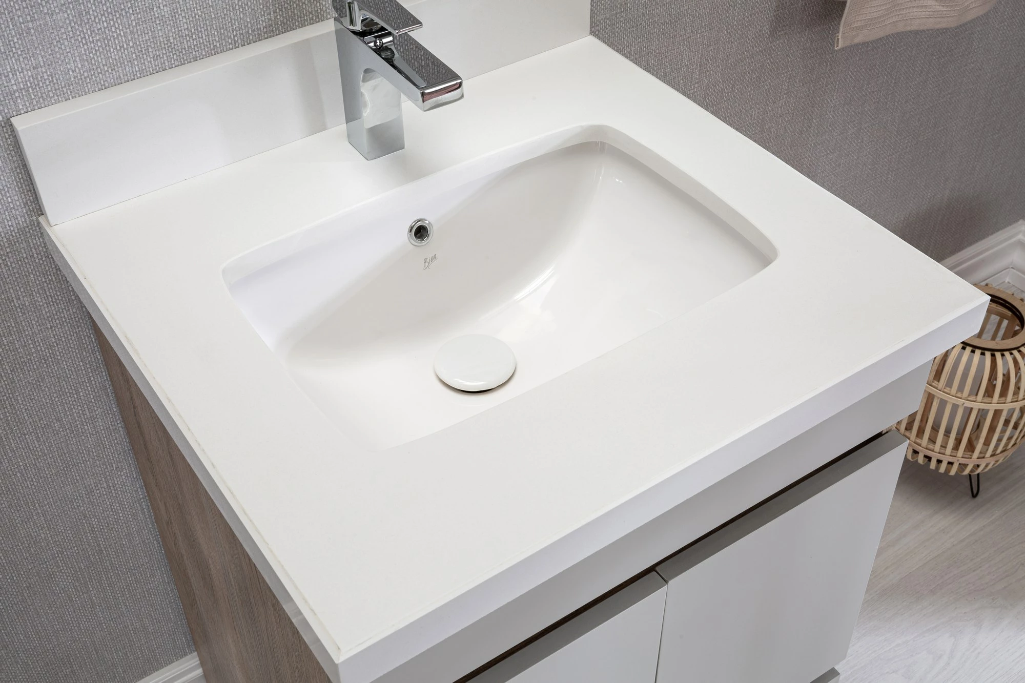 Set mobiljesh për banjo (2 copë), Skye Decor, Echo 24, ngjyrë lisi