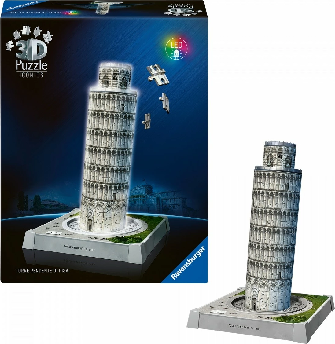 Puzzle 3D Ravensburger Leaning Tower of Pisa, 231 pjesë, plastikë