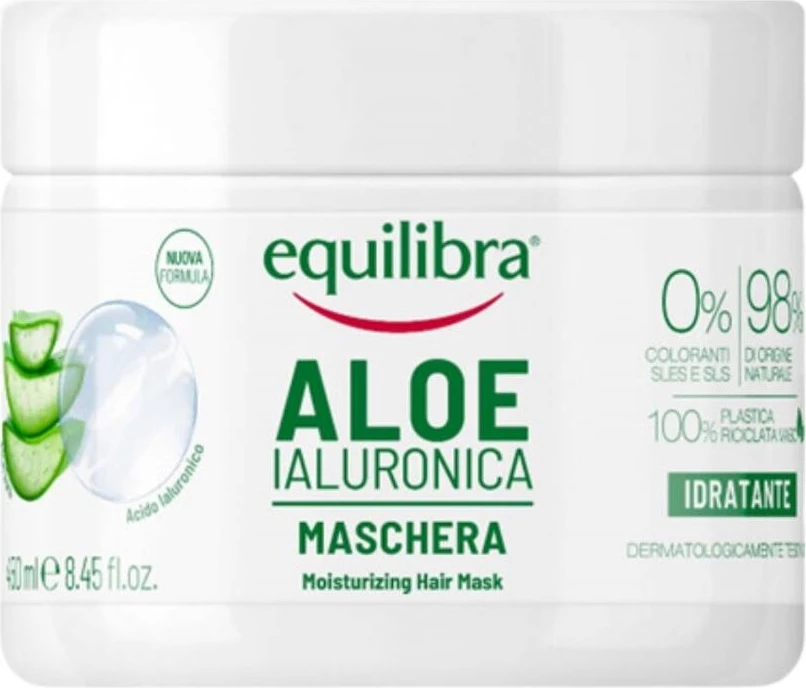 Maskë për flokë Equilibra Aloe Vera dhe Acid Hialuronik 450ml