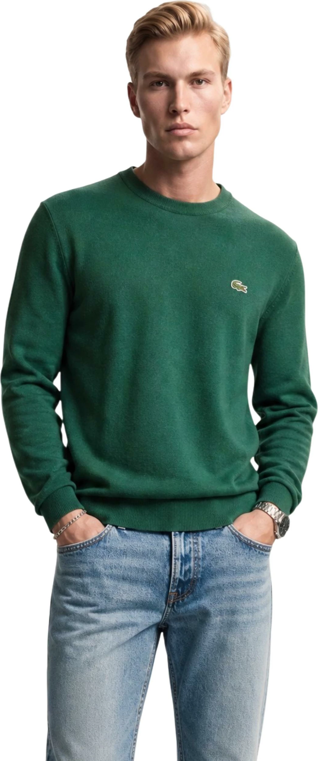 Xhemper për meshkuj Lacoste AH0128, i gjelbër [Madhësia: L]