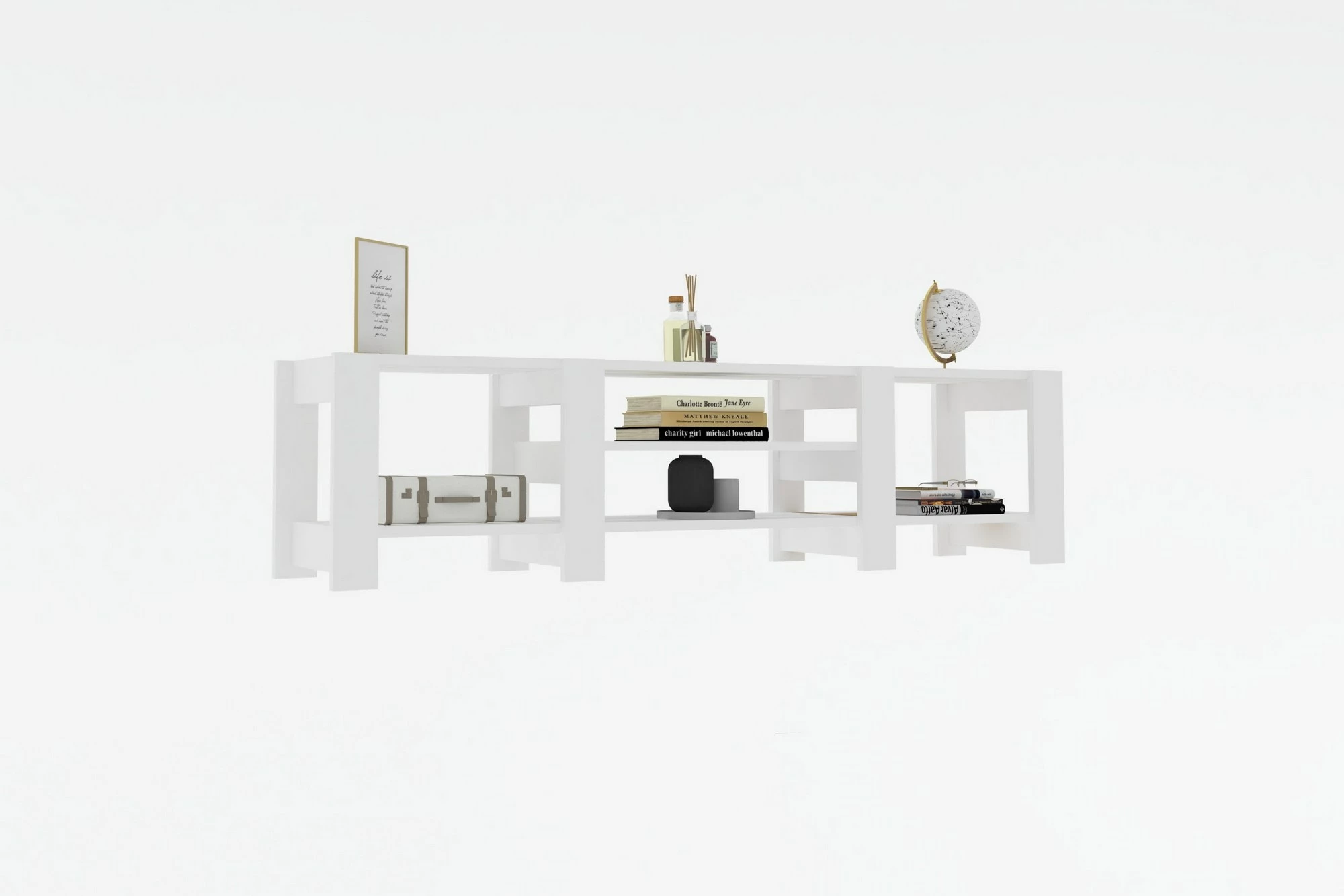 Komodë për TV, ngjyrë e bardhë, Skye Decor