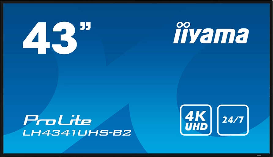 Ekran profesional Digital Signage IIYAMA ProLite LH4341UHS-B2 43\", 4K UHD, 24/7, i zi