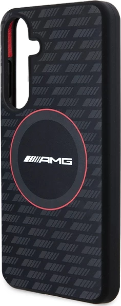 Mbështjellës Mercedes AMG Silicone Carbon Pattern MagSafe për Samsung Galaxy S24+, i zi