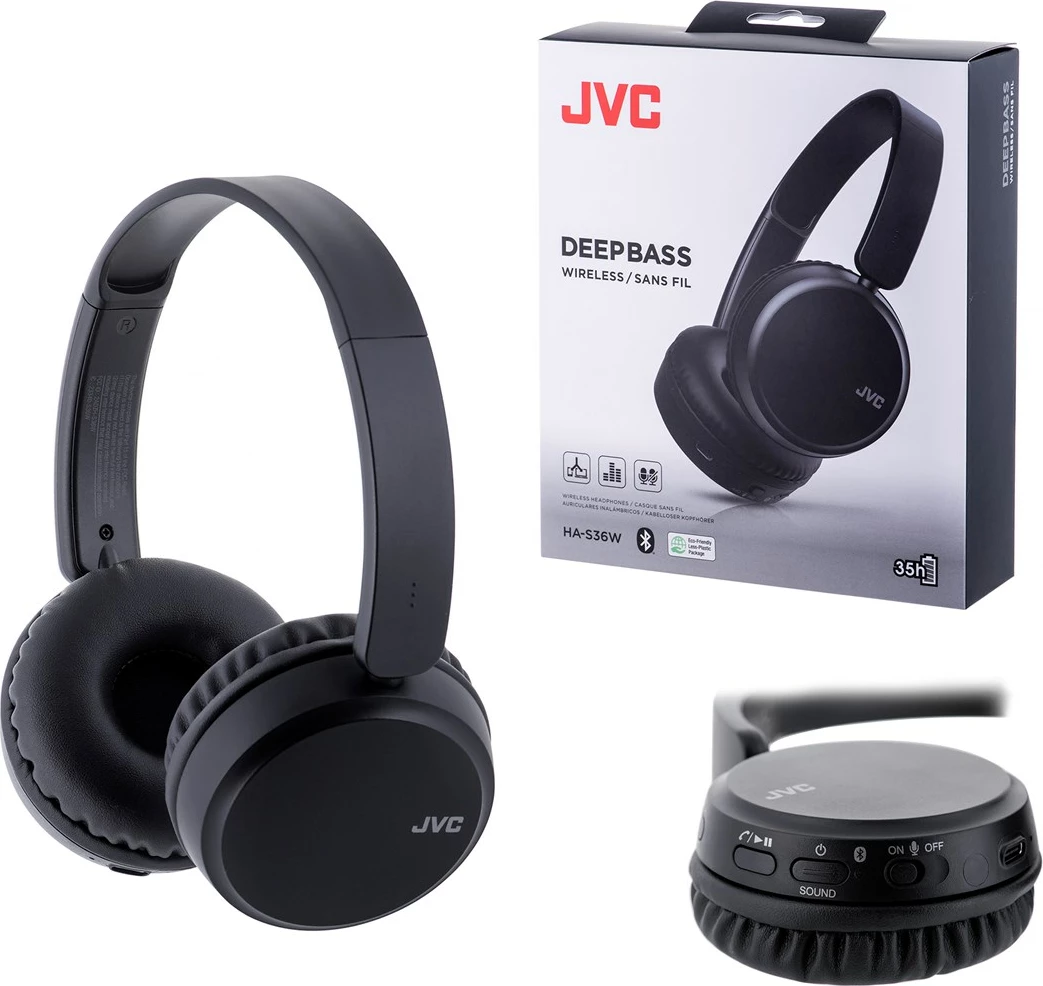 Kufje wireless JVC HA-S36W, të zeza