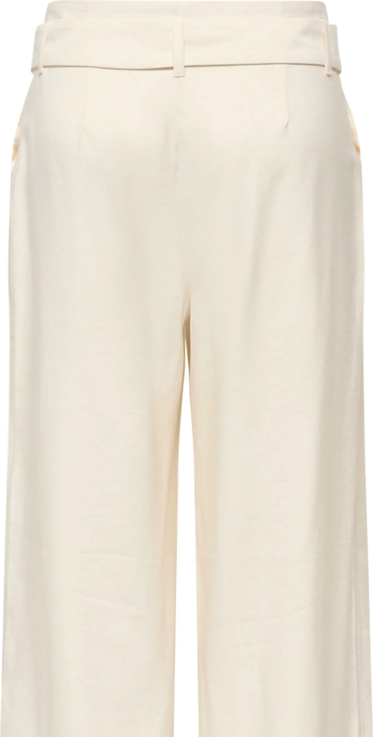 Pantallona për femra Only ONLTila Life HW Belt Wide TLR 15367390, krem [Madhësia: W36 L32]