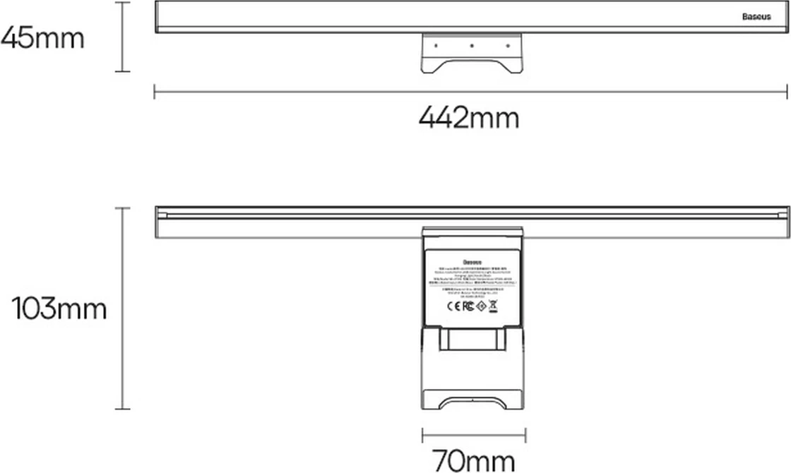 Llambë LED për monitor Baseus i-wok2, DGIW000101, e zezë