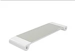 Mbajtës monitori TerraTec Spacebar, alumini, për tavolinë, i bardhë