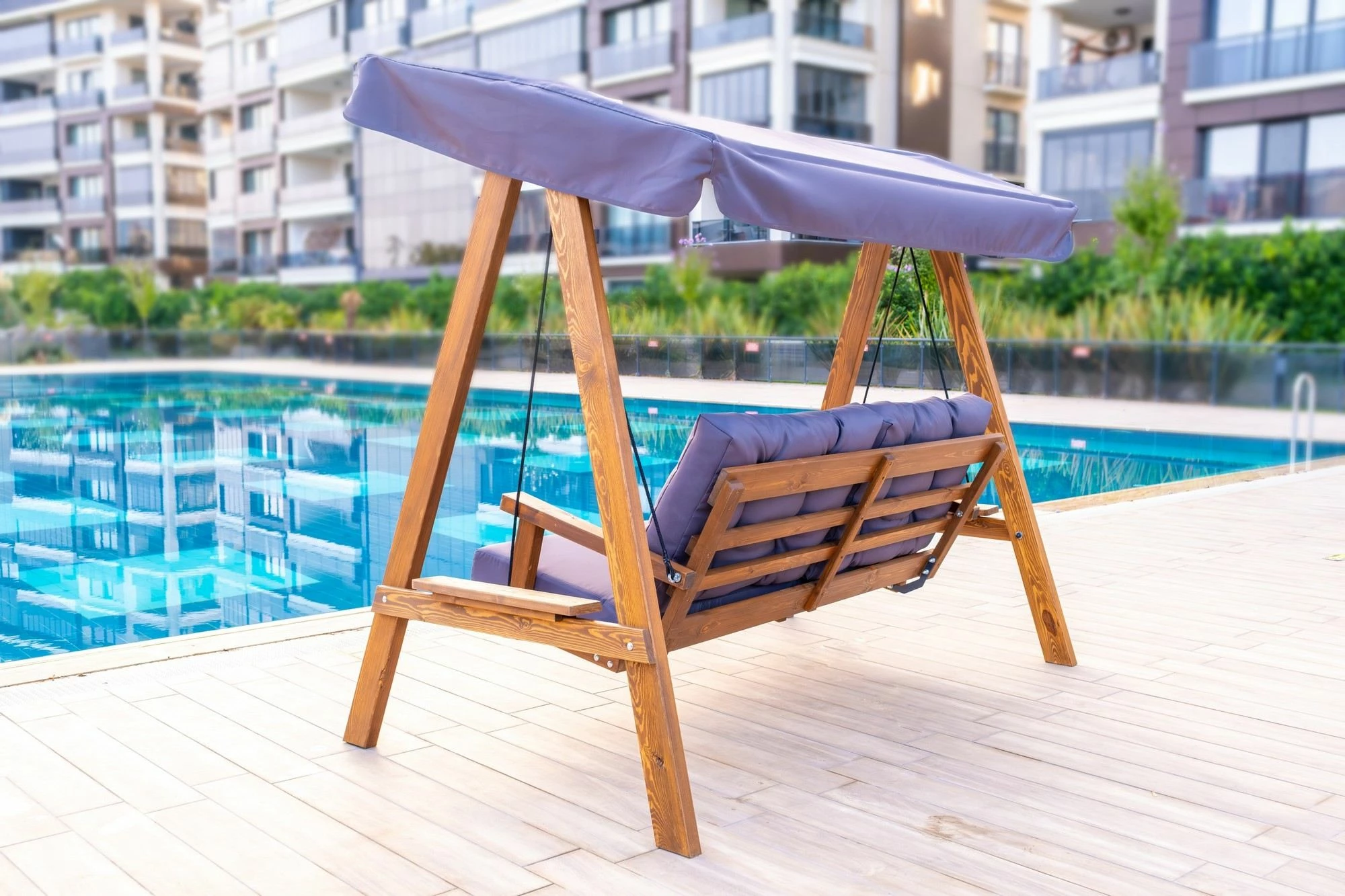 Karrige lëkundëse dyshe për kopsht, ngjyrë antracit, Skye Decor, Pera 2000