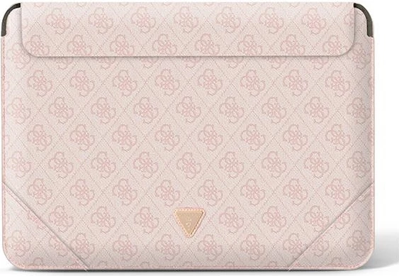 Mbështjellës laptopi Guess 4G Uptown Triangle, deri 14", Rozë