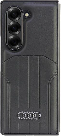 Mbështjellës Audi Synthetic Leather MagSafe për Samsung Galaxy Z Fold 6, i zi