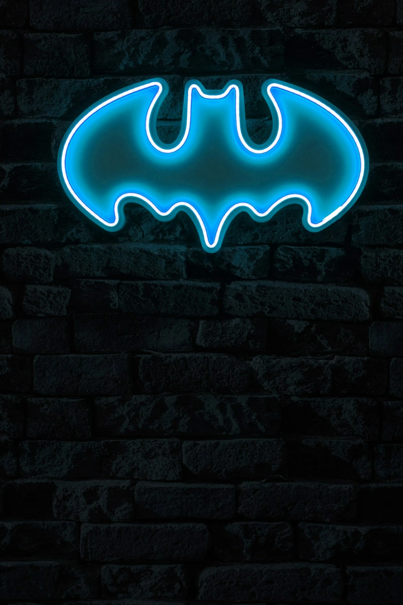 Dritë dekorative murale LED, formë Batman, ngjyrë blu