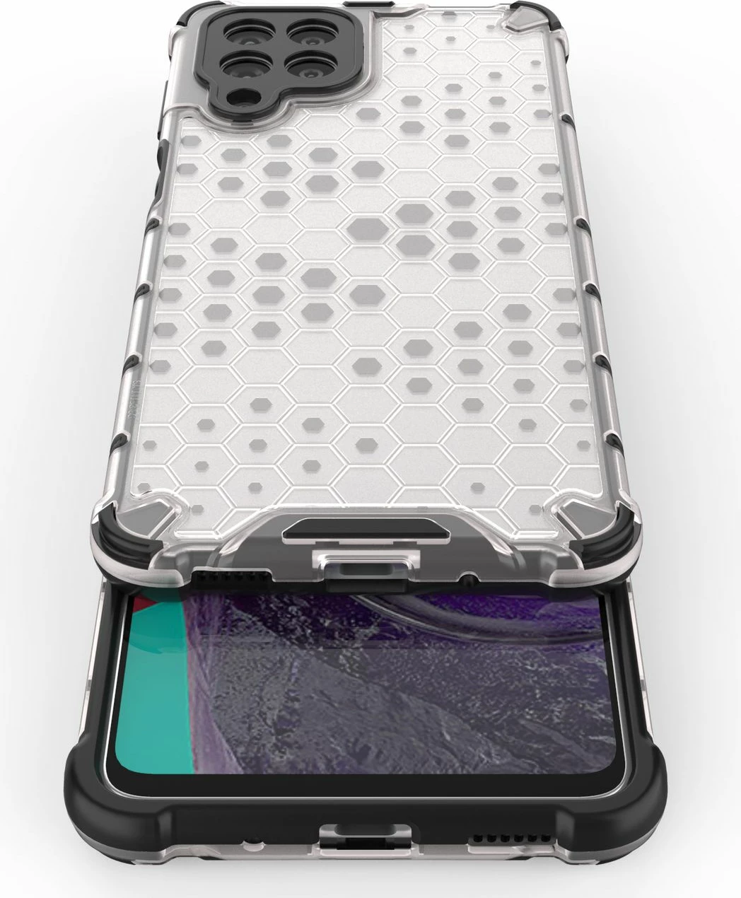Mbështjellës Hurtel Honeycomb për Samsung Galaxy M53 5G, i zi