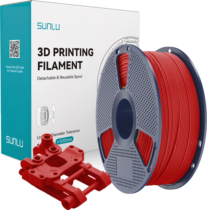 Filament ABS për printer 3D Sunlu ABS R, e kuqe