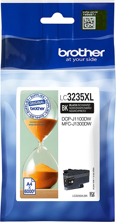 Kasetë ngjyrë Brother LC3235XLBK, 6000 faqe, e zezë