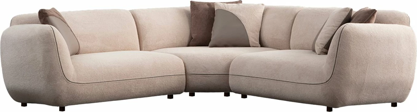 Këndare Pavia, kënd 3 pjesësh, ngjyrë krem, Atelier del Sofa
