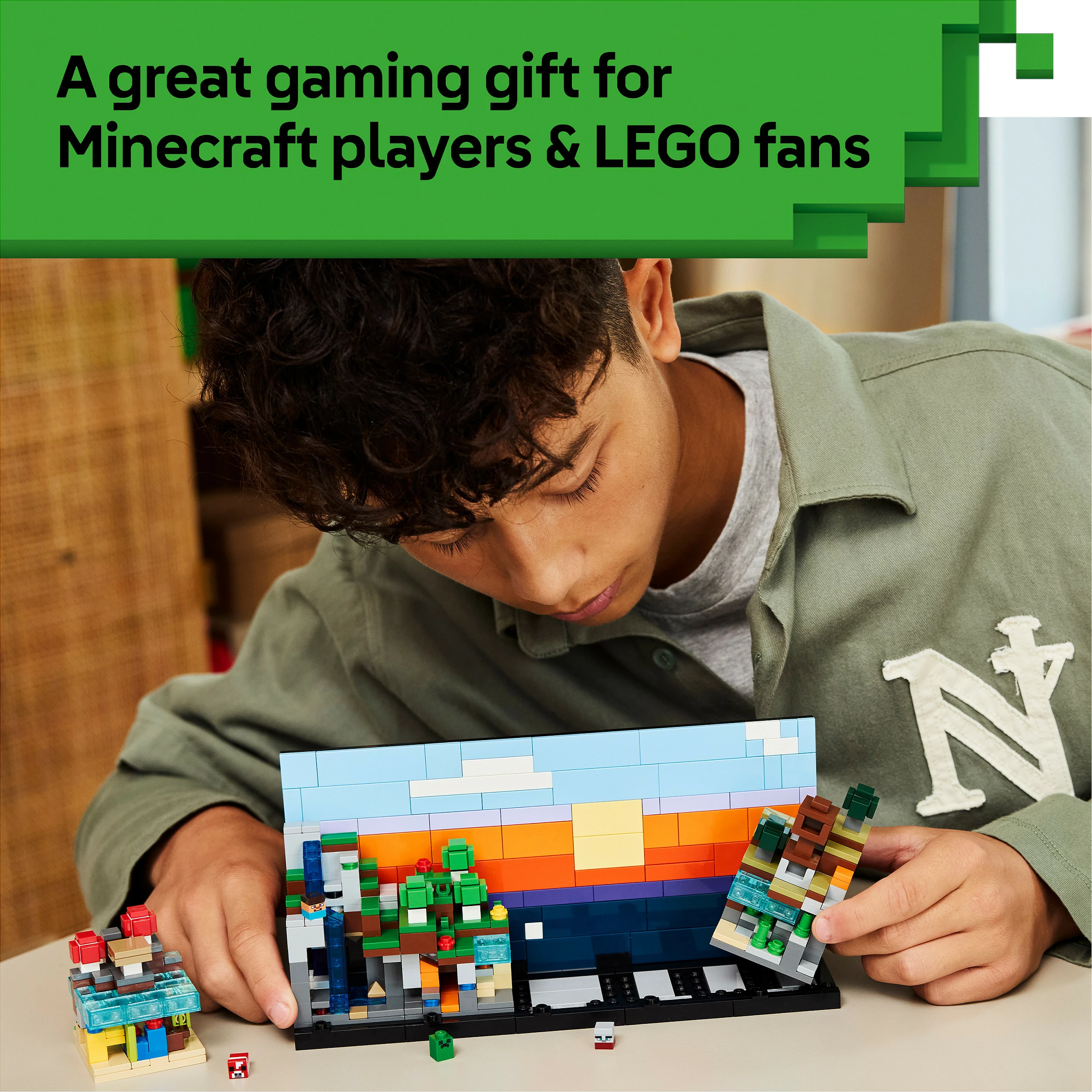 Set ndërtimi LEGO Minecraft Mini Biomes 21589, 797 copë, 12+, shumëngjyrësh