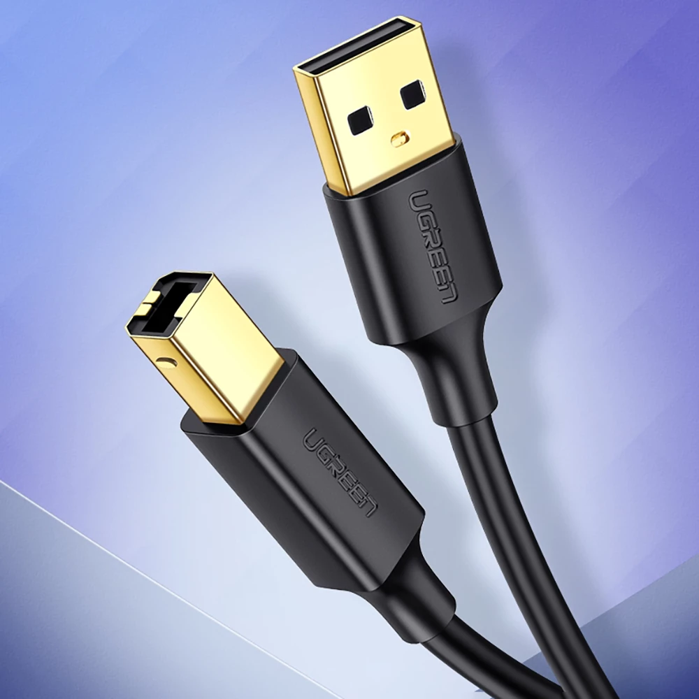 Kabllo printeri Ugreen USB-B në USB-A, 1m, e zezë