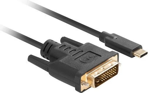 Kabëll USB-C në DVI-D (24+1) Lanberg 3m, i zi
