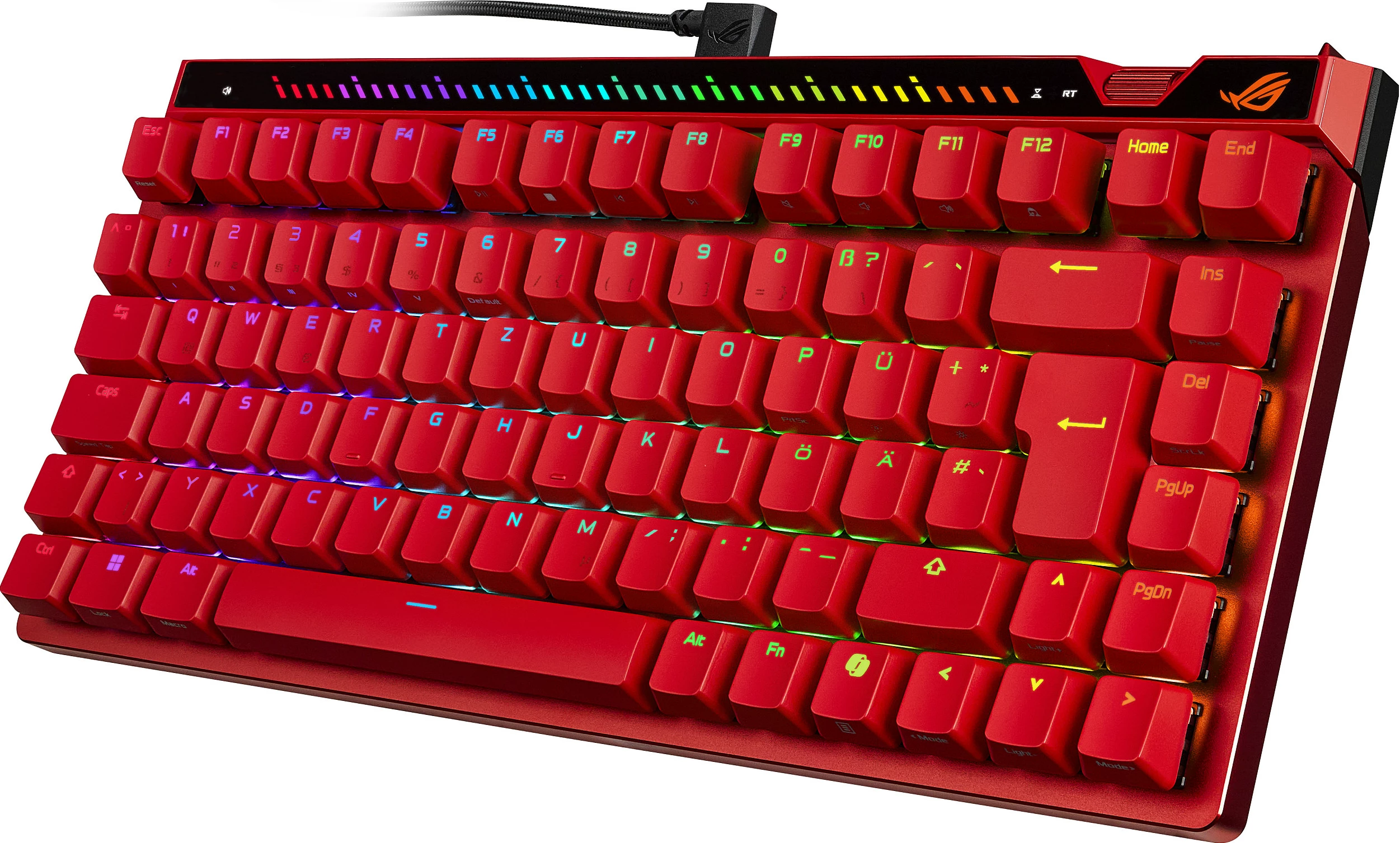 Tastierë gaming ASUS ROG Falchion Ace 75 HE, USB-C, QWERTZ DE, RGB, e kuqe
