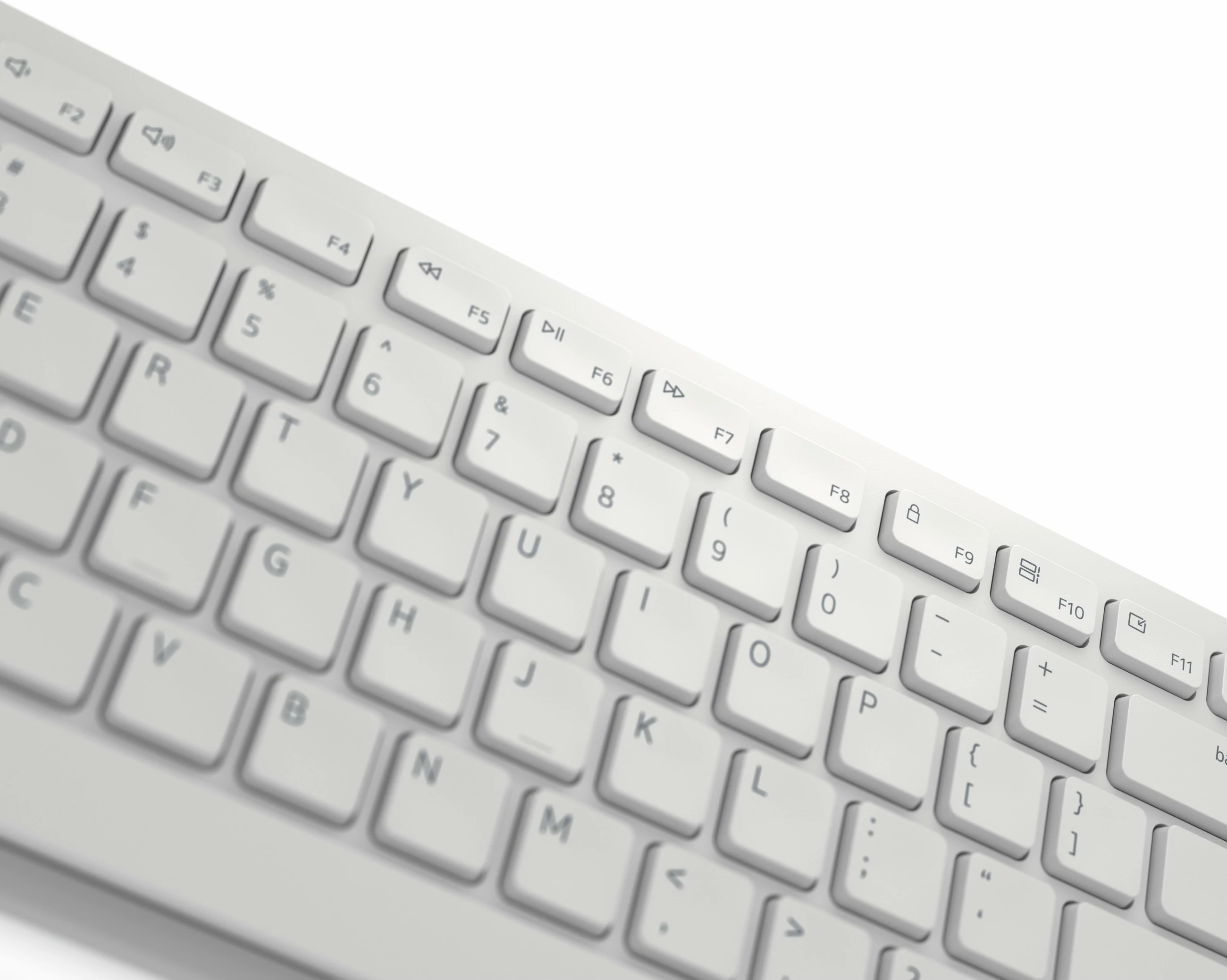 Tastierë dhe Maus DELL KM5221W-WH, Wireless, QWERTY, Bardhë