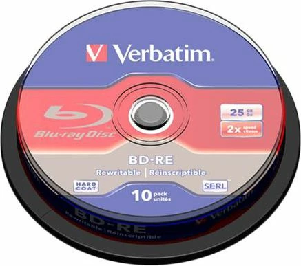 Disk Blu-ray rishkrueshëm Verbatim 43694 BD-RE, 25GB, 2x, 10 copë