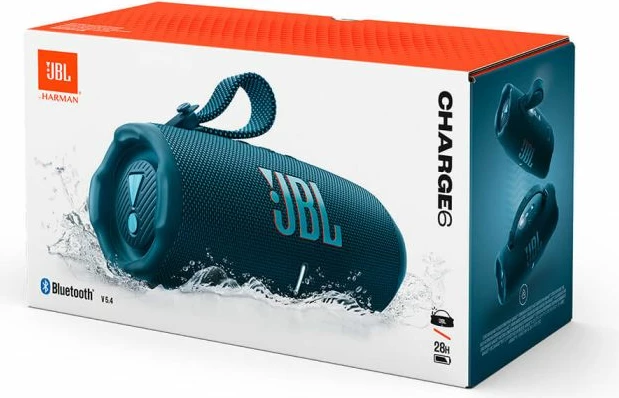 Altoparlant portativ Bluetooth JBL Charge 6, AI Sound Boost, IP68, 28h, power bank, blu