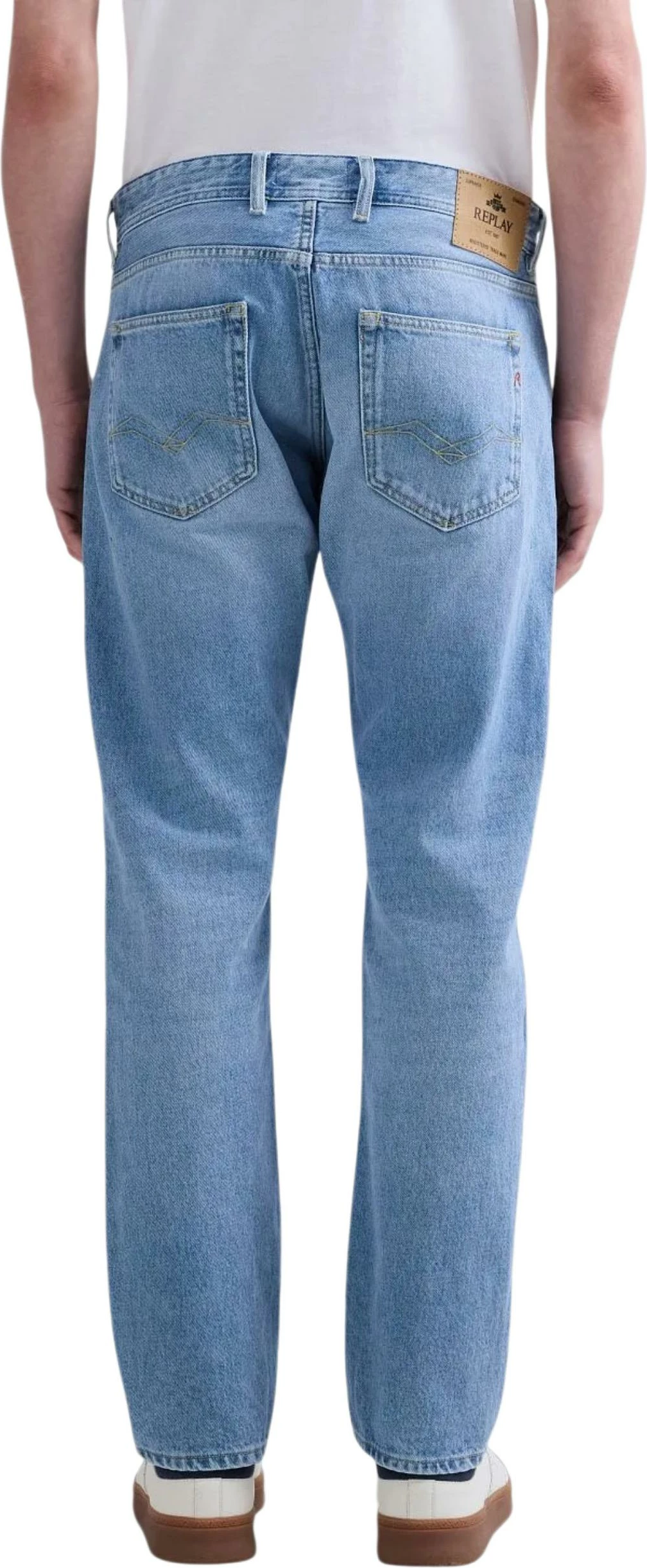 Xhinse për meshkuj Replay Grover MA972 .000.886 0C3, denim e çelët [Madhësia: W36 L32]