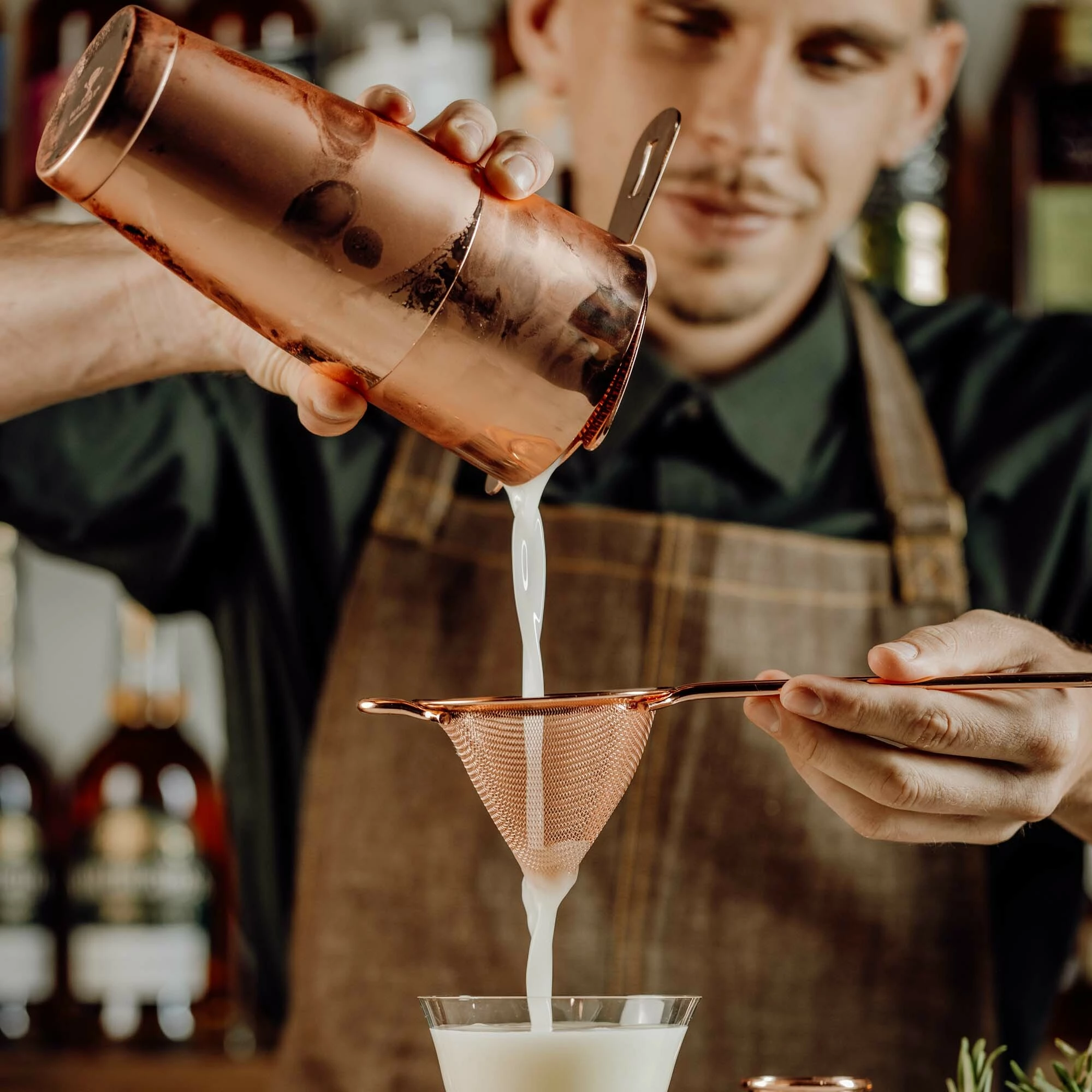 shaker koktejesh, BarFly, Diamond Lattice Japanese Style 3-pjesësh, 700 ml, inox 18/8, bakër