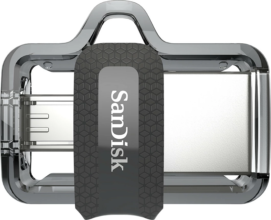 USB stick Sandisk Ultra Dual m3.0 256GB, USB 3.2, Micro-USB, zi/argjend/transparente