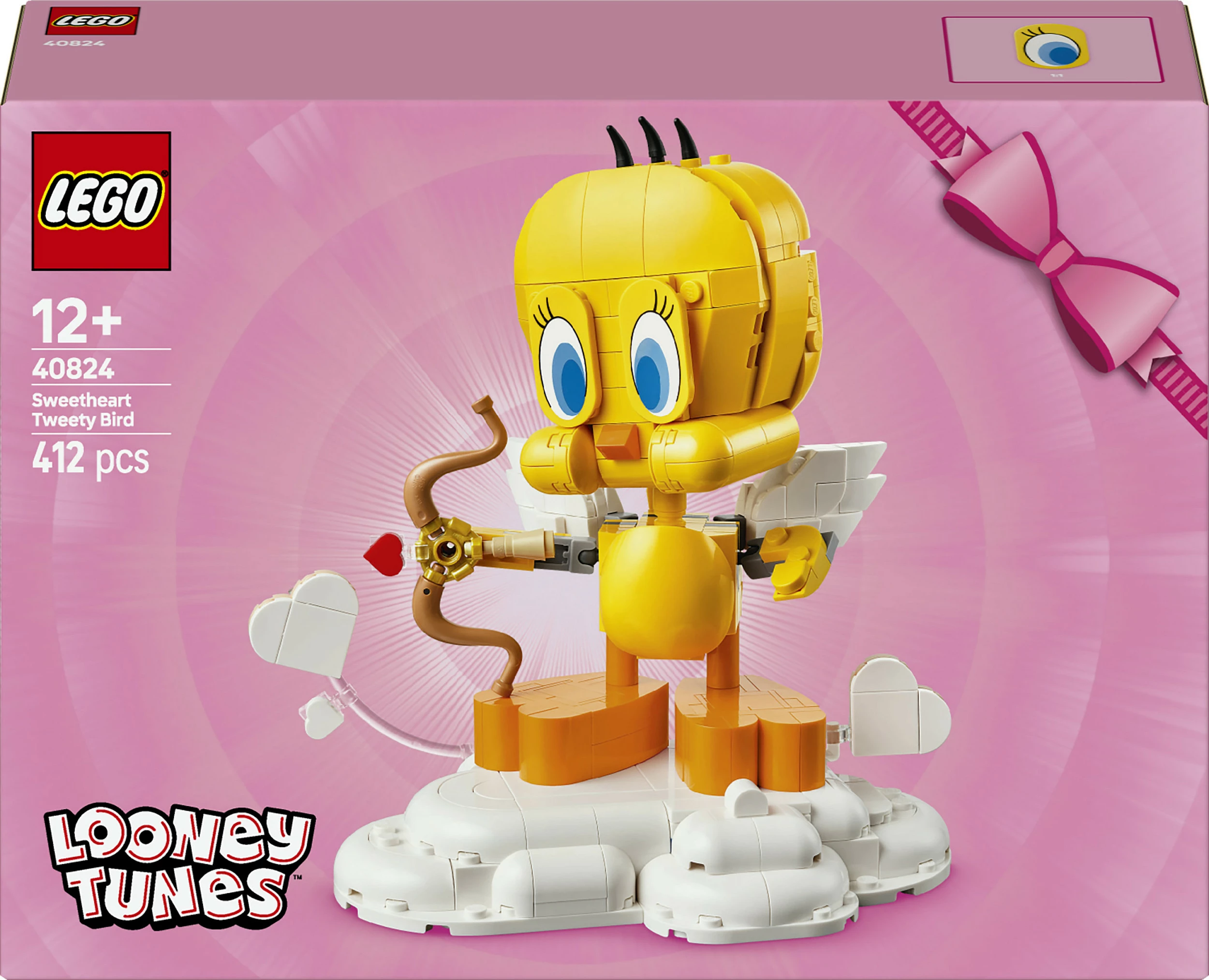 Set ndërtimi LEGO Iconic Sweetheart Tweety Bird 40824, 412 pjesë, 12+, shumëngjyrësh
