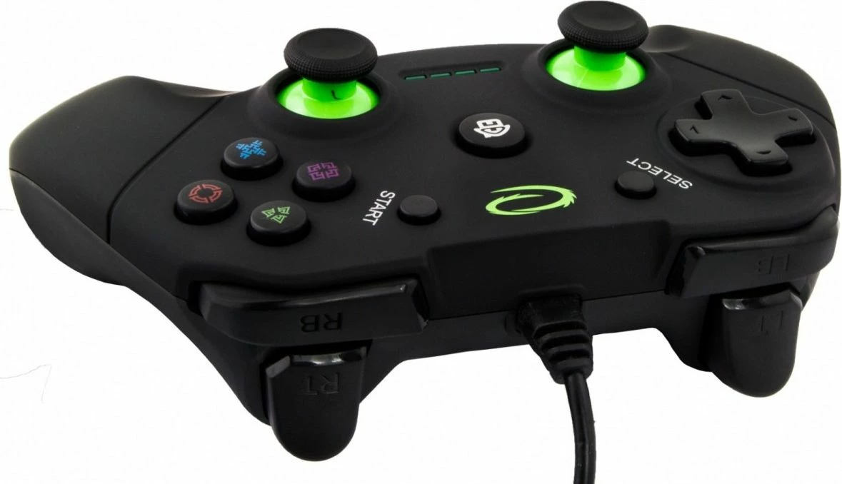 Gamepad Esperanza Vanquisher EGG110K, me kabllo 1.5 m, për PC/PS3, vibrim, i zi