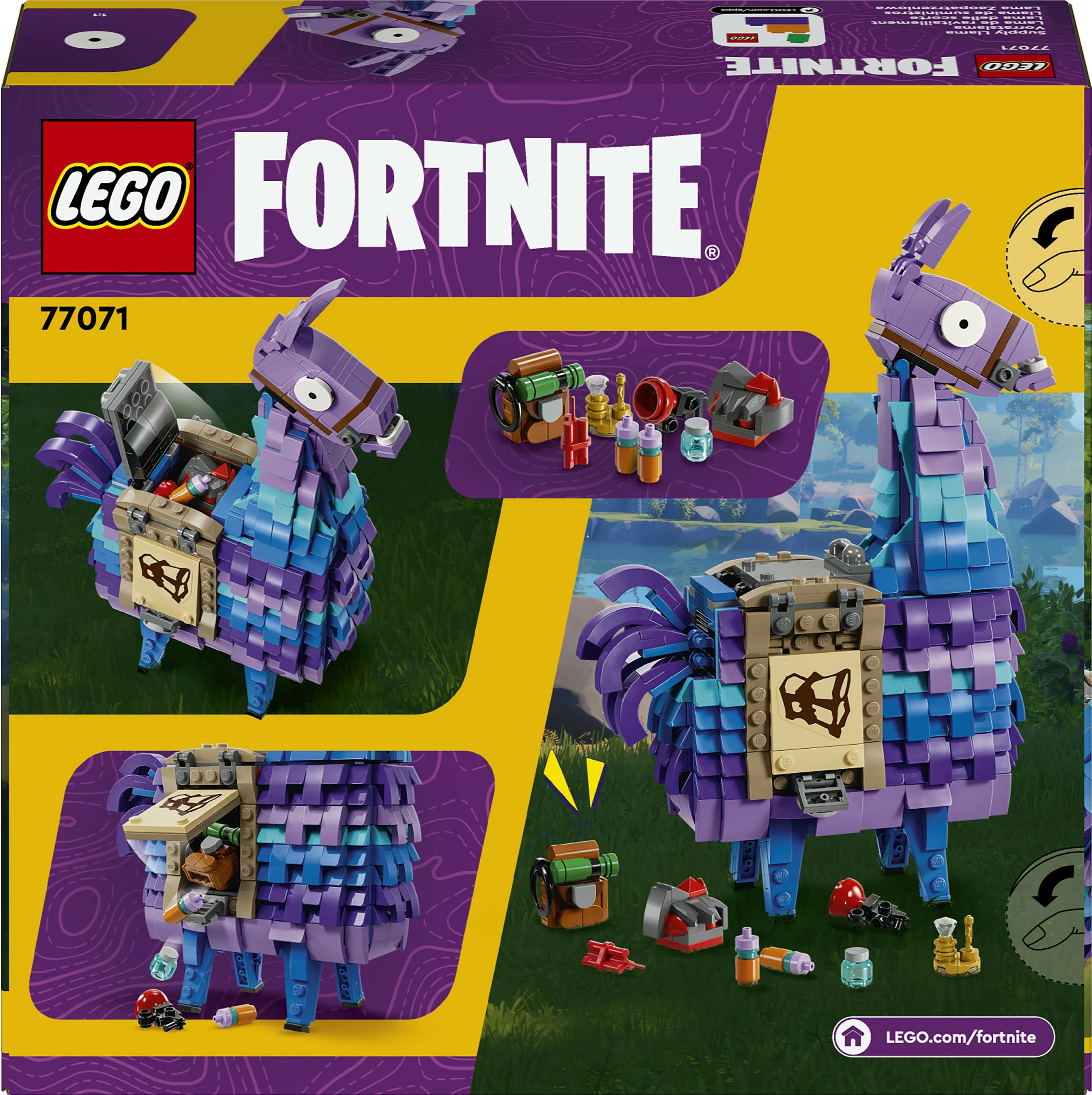 Set ndërtimi LEGO Fortnite Supply Llama 77071, 691 pjesë, shumëngjyrësh