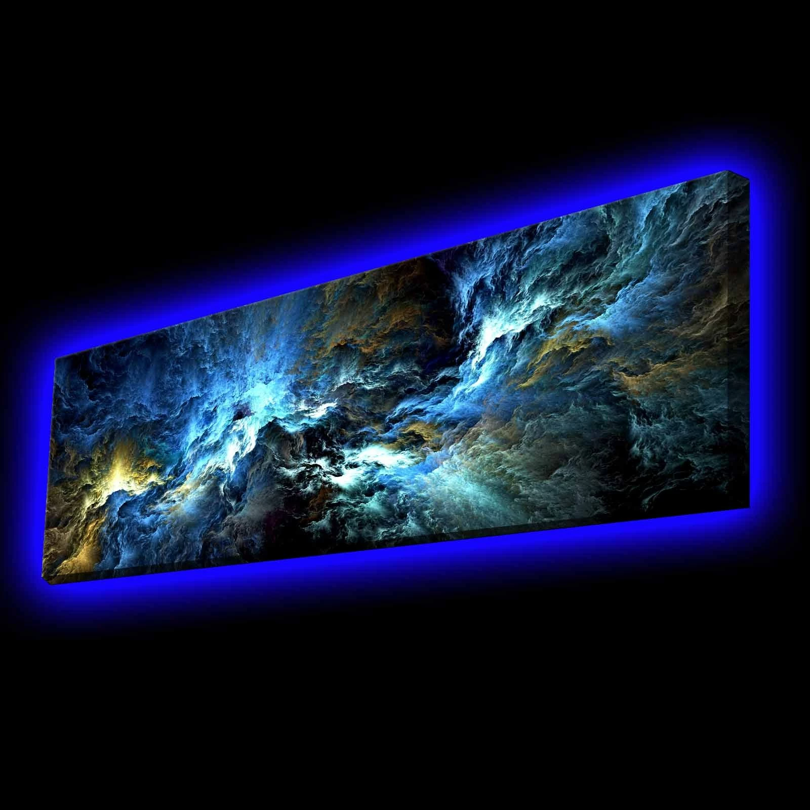 Pikturë dekorative në kanavacë me drita LED, shumëngjyrëshe, 30x90cm, 3090KTLGDACT-005